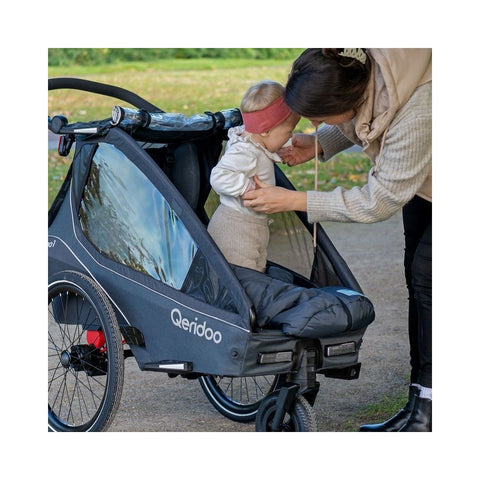 Qeridoo Kidgoo 1 | Phantom Grey | Child Bike Trailer — image 12
