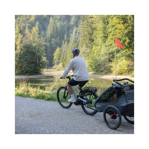 Qeridoo Kidgoo 1 | Forest Green | Child Bike Trailer — image 13
