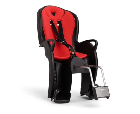 Hamax Kiss Frame-Mounted Bike Seat 2026 — Black/Red (view 3)