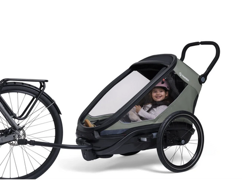 Hamax Outback Next Bike Trailer (1-seat, Dusty green) 2026 — Dusty green (view 5)