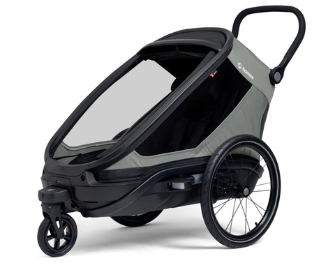 Hamax Outback Next Bike Trailer (1-seat, Dusty green) 2026 — Dusty green (view 3)
