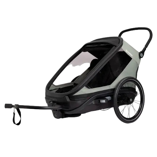 Hamax Outback Next Bike Trailer (2-seat) 2026 — Dusty green (view 4)