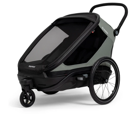 Hamax Outback Next Bike Trailer (2-seat) 2026 — Dusty green (view 5)