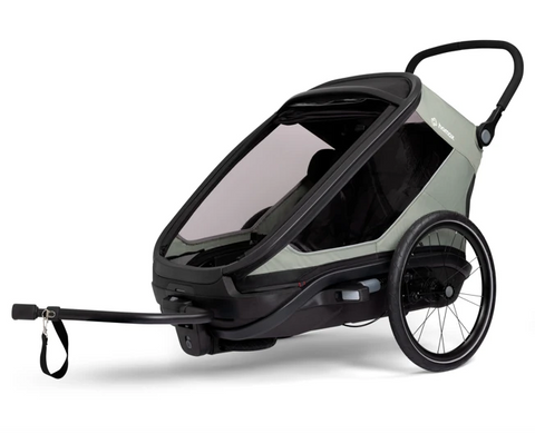 Hamax Outback Next Bike Trailer (2-seat) 2026 — Dusty green (view 4)