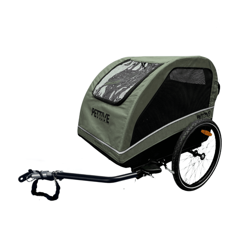 Petrive - Petrive Active ONE | Dog Bike Trailer | 2-in-1 Stroller Combo | Forest Green - Hitch A Bike - PTTRACTIVDGRSET1