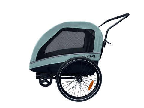 Petrive - Petrive Active ONE | Dog Bike Trailer | 2-in-1 Stroller Combo | Turquoise - Hitch A Bike - PTTRACTIVGRESET1