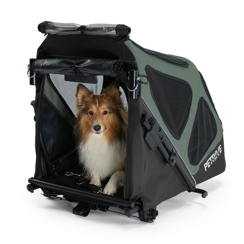 Petrive - Petrive GGBike | Dog Bike Trailer | 4-in-1 Jogger Stroller Kennel Combo | Forest Green - Hitch A Bike - GGBIKE-4IN1-FG