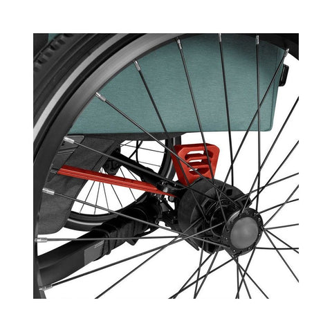 Qeridoo QUPA 2 Plus | Mineral Blue | Two-Seater Child Bike Trailer — image 6