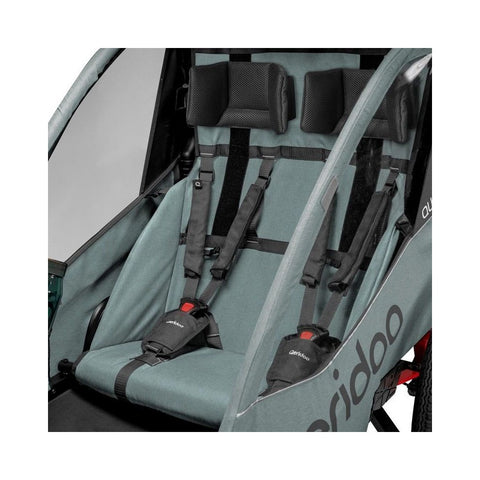 Qeridoo QUPA 2 Plus | Mineral Blue | Two-Seater Child Bike Trailer — image 11