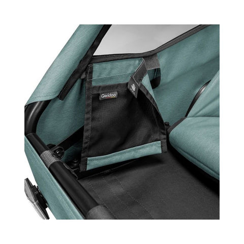 Qeridoo QUPA 2 Plus | Mineral Blue | Two-Seater Child Bike Trailer — image 14