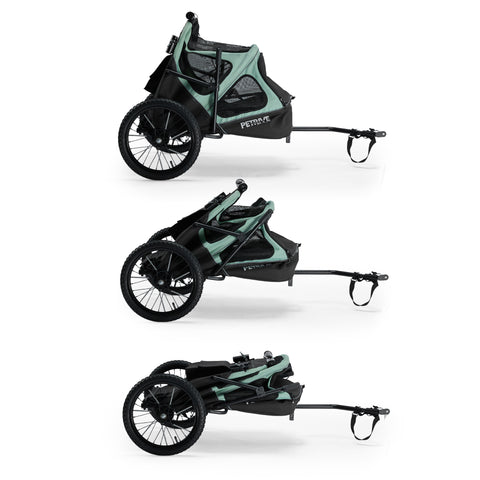 Petrive GGBike | Dog Bike Trailer | 2-in-1 Stroller Combo | Turquoise