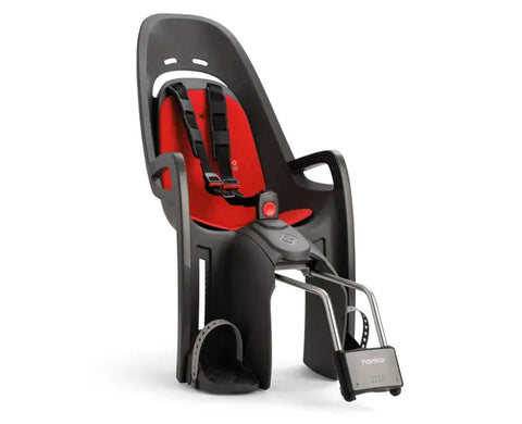 Hamax Zenith Frame-Mounted Bike Seat 2026 — Grey/Red (view 3)