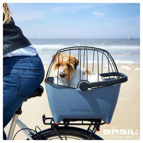 Basil - Basil® Buddy Bicycle Dog & Cat Basket Carrier | KlickFix Adapter System | Blue - Hitch A Bike - 