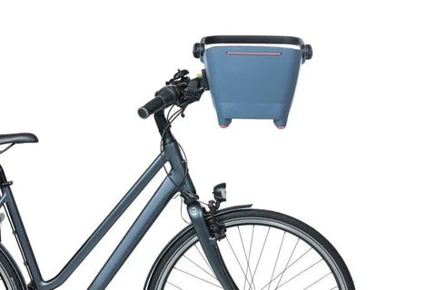 Basil - Basil® Buddy Front Bicycle Dog & Cat Basket Carrier | KlickFix Adapter System | Blue - Hitch A Bike - BAS20020