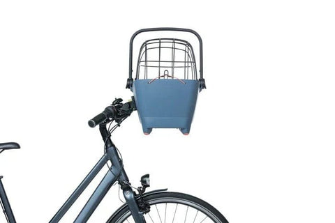Basil - Basil® Buddy Front Bicycle Dog & Cat Basket Carrier | KlickFix Adapter System | Blue - Hitch A Bike - BAS20020