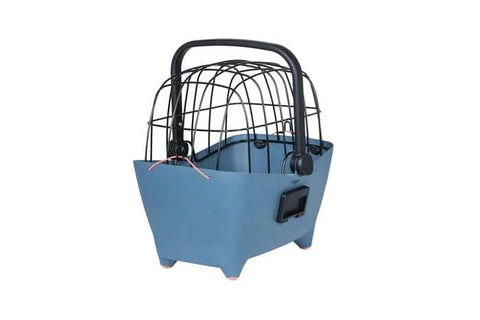 Basil - Basil® Buddy Front Bicycle Dog & Cat Basket Carrier | KlickFix Adapter System | Blue - Hitch A Bike - BAS20020