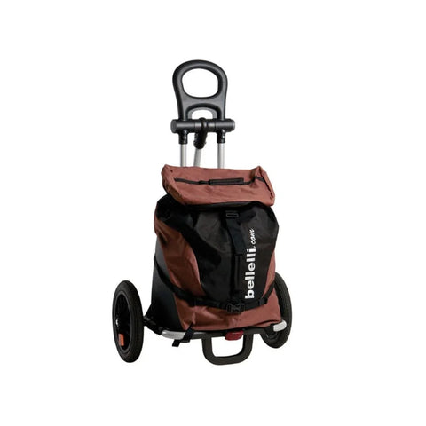 Bellelli Bike Shopping Trolley Brown Bellelli | Cargo Bike Trailer & Trolley | B-Tourist
