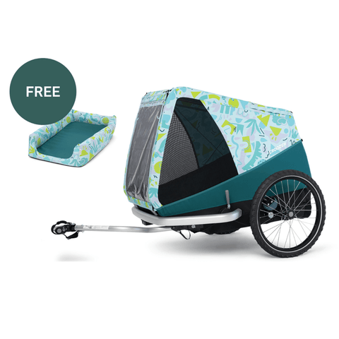 Croozer - Croozer Mikke Dog Bike Trailer | Large | Dogs up to 45kg | Free Dog Bed - 121003123 - Hitch A Bike - United Kingdom