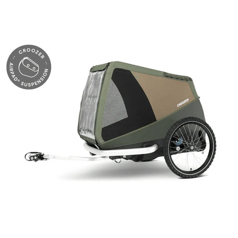 Croozer - Croozer Mikke Dog Bike Trailer | Large | Dogs up to 45kg | Moss Green - 121005422 - Hitch A Bike - {{ shop.shopifyCountryName }}