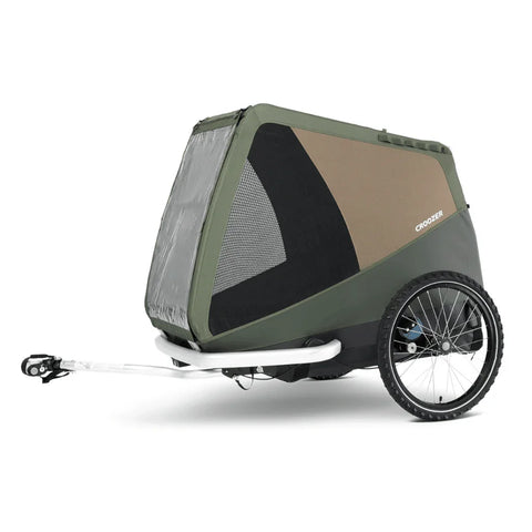 Croozer - Croozer Tammo Dog Bike Trailer | X-Large | Dogs up to 45kg | Moss Green - 121005622 - Hitch A Bike - {{ shop.shopifyCountryName }}