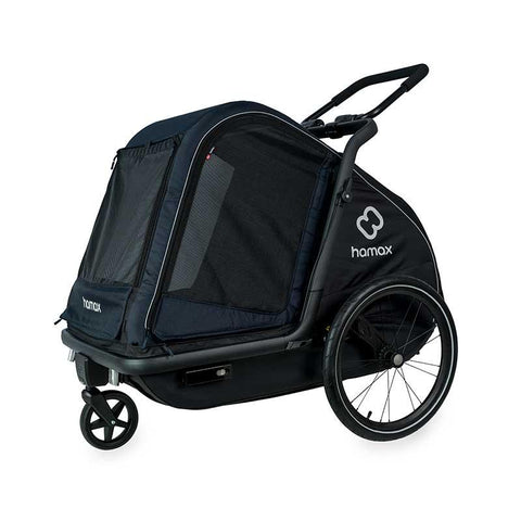 Hamax - Hamax Pluto Dog Pram & Dog Bike Trailer | Large | Navy | ETA Mar 2024 - HAM400502 - Hitch A Bike - United Kingdom