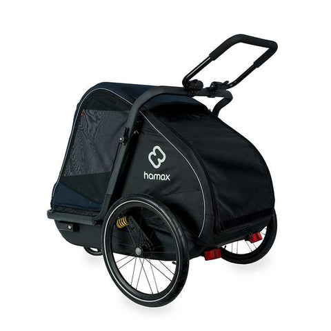Hamax - Hamax Pluto Dog Pram & Dog Bike Trailer | Large | Navy - Hitch A Bike - HAM400502