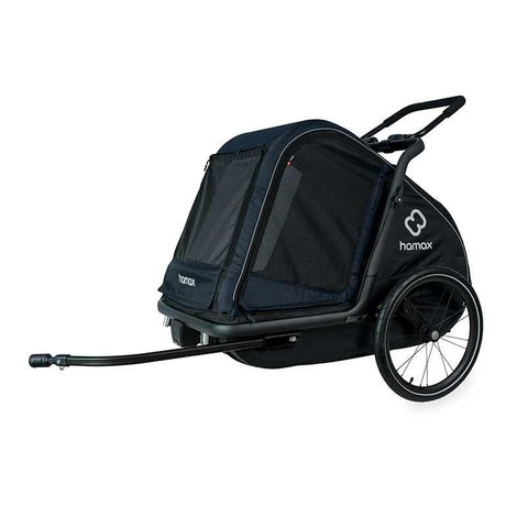 Hamax - Hamax Pluto Dog Pram & Dog Bike Trailer | Large | Navy - Hitch A Bike - HAM400502