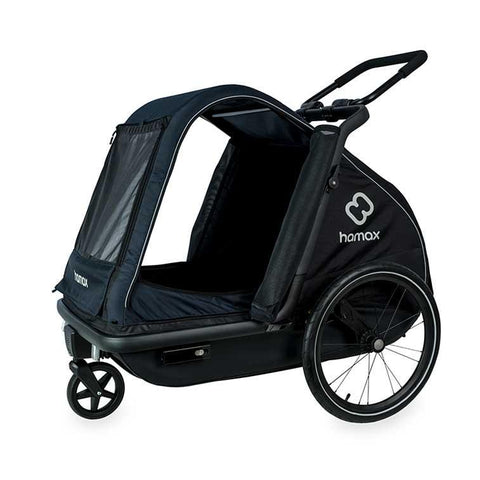 Hamax - Hamax Pluto Dog Pram & Dog Bike Trailer | Large | Navy - Hitch A Bike - HAM400502