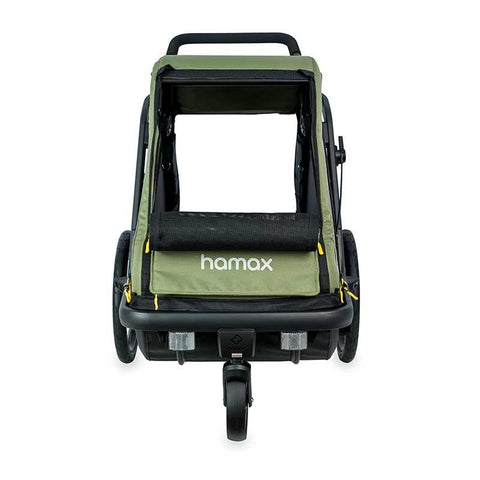 Hamax - Hamax Pluto Dog Pram & Dog Bike Trailer | Medium | Green - Hitch A Bike - HAM400501
